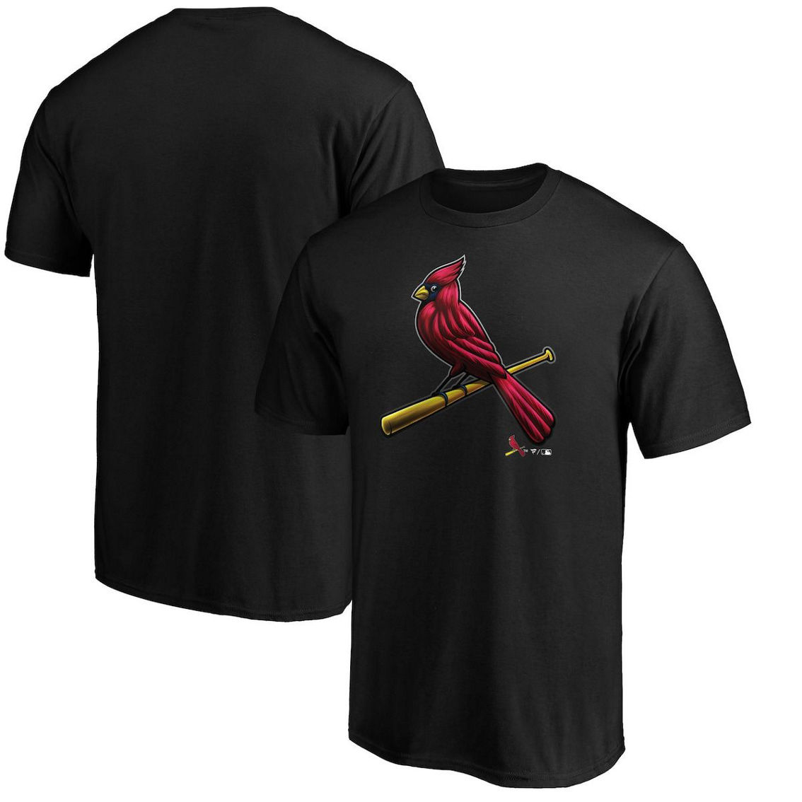 Fanatics Men's Fanatics Black St. Louis Cardinals Team Midnight Mascot T-Shirt - Image 2 of 4