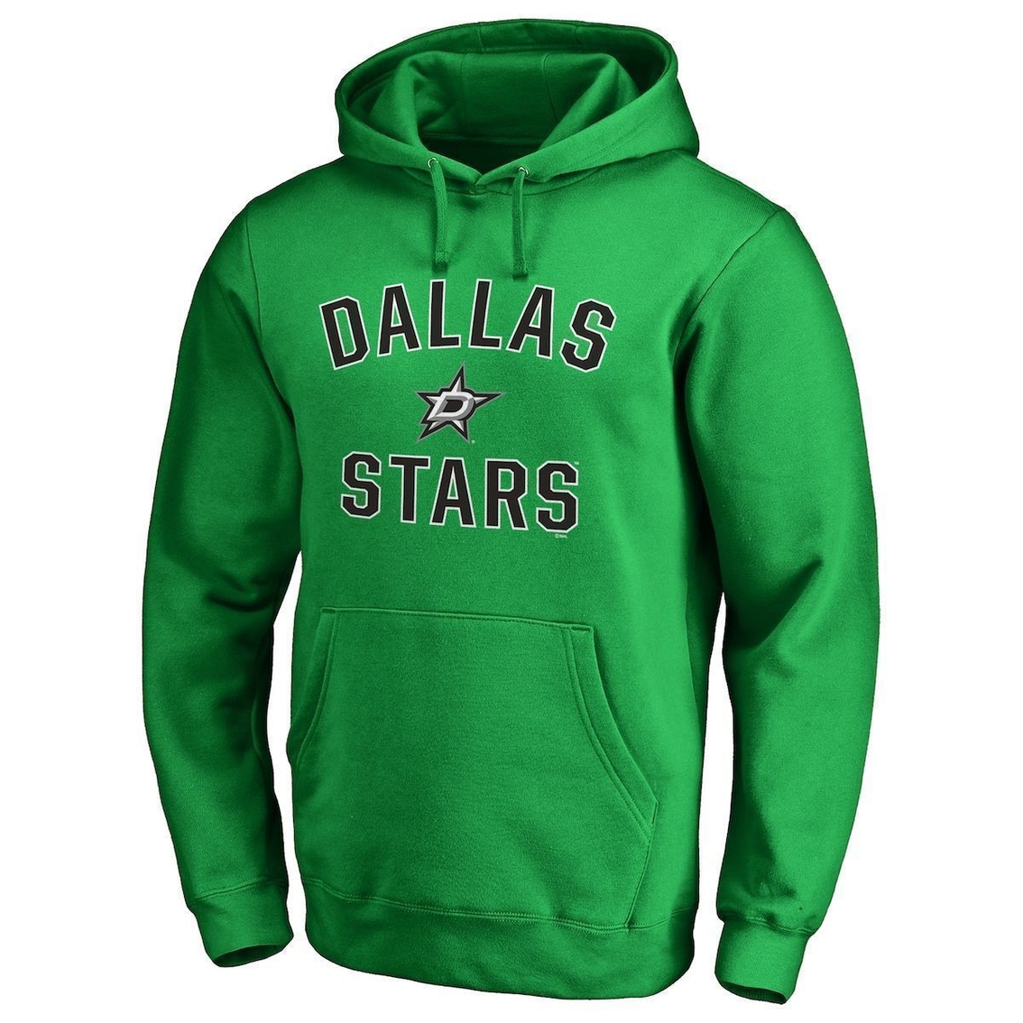 Fanatics Branded Men's Kelly Green Dallas Stars Team Victory Arch Fitted Pullover Hoodie - Image 3 of 4