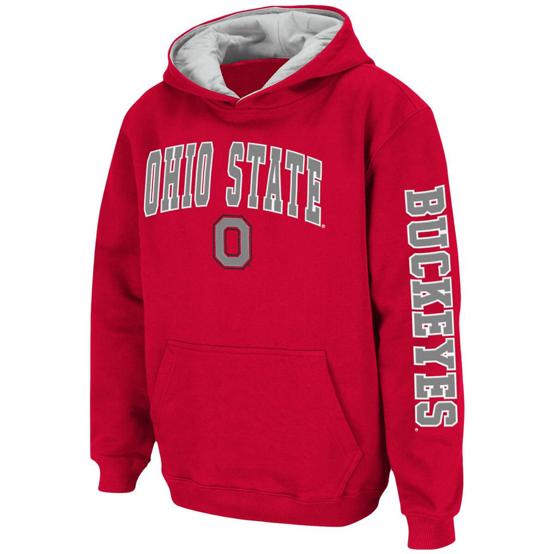 Colosseum Youth Scarlet Ohio State Buckeyes 2-Hit Pullover Hoodie - Image 3 of 4