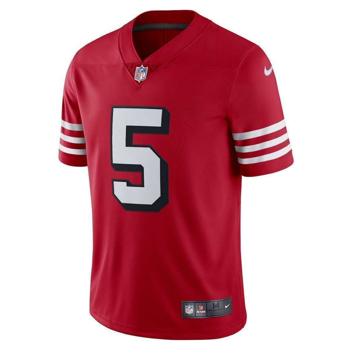 Nike Men's Trey Lance Scarlet San Francisco 49ers Alternate Vapor Limited Jersey - Image 3 of 4
