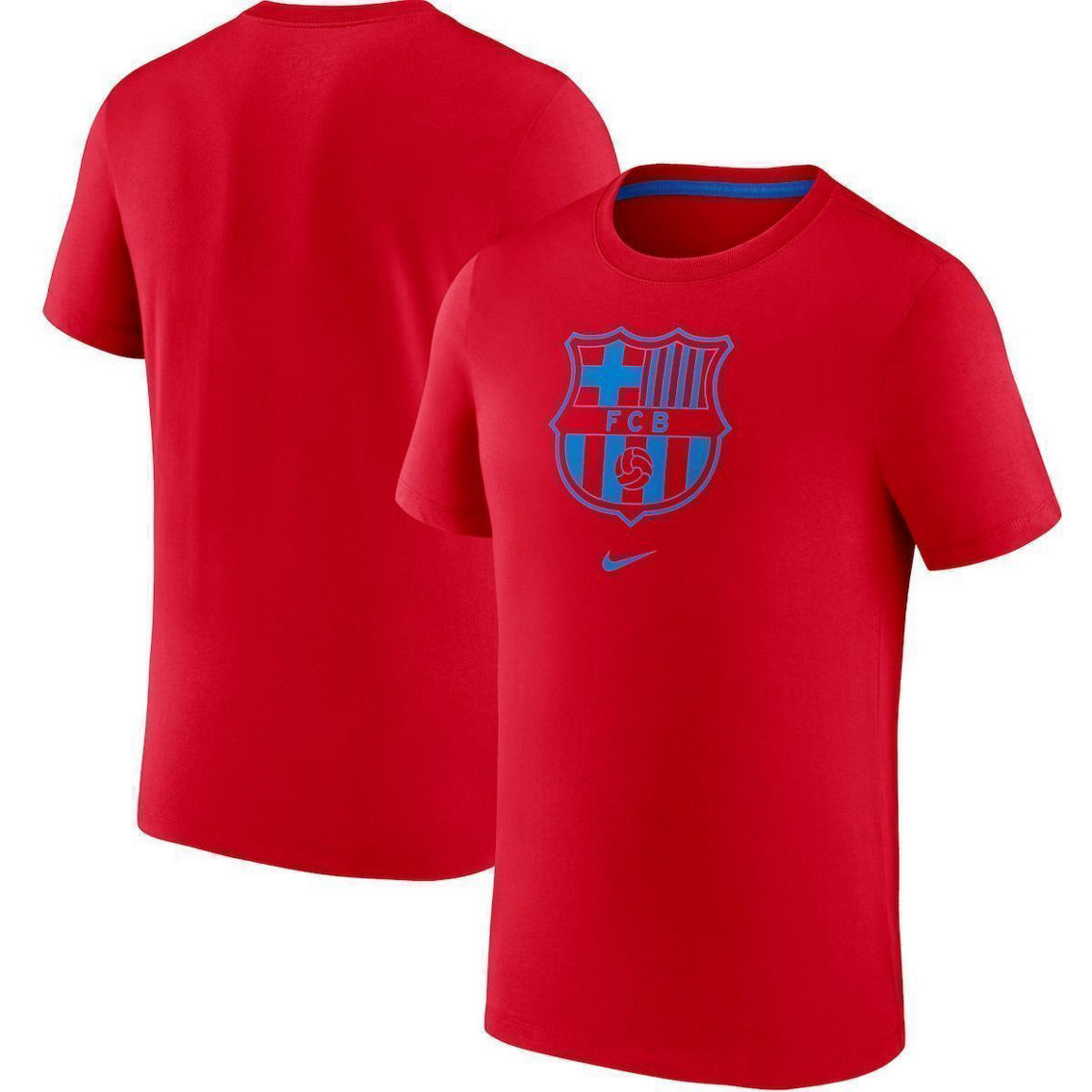 Nike Men's Red Barcelona Team Crest T-Shirt - Image 2 of 4