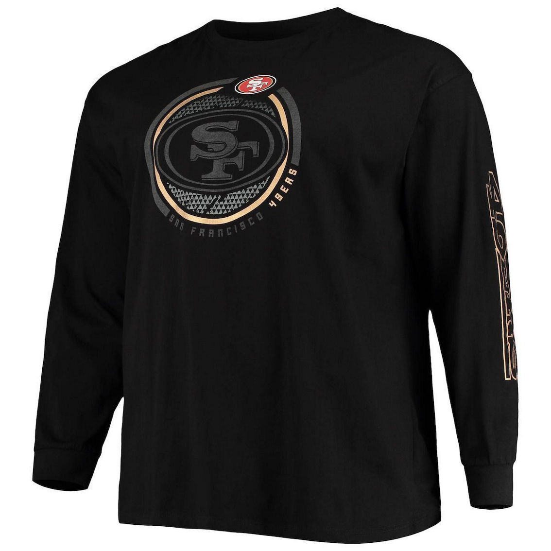 Fanatics Branded Men's Black San Francisco 49ers Big & Tall Color Pop Long Sleeve T-Shirt - Image 3 of 4
