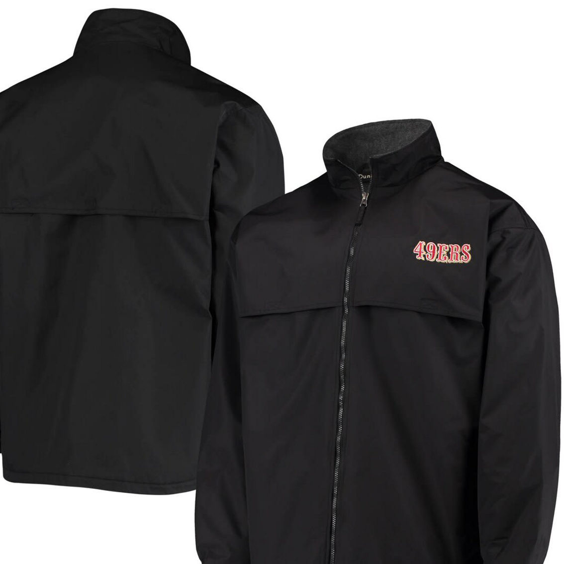 Dunbrooke Men's Black San Francisco 49ers Triumph Fleece Full-Zip Jacket - Image 2 of 4