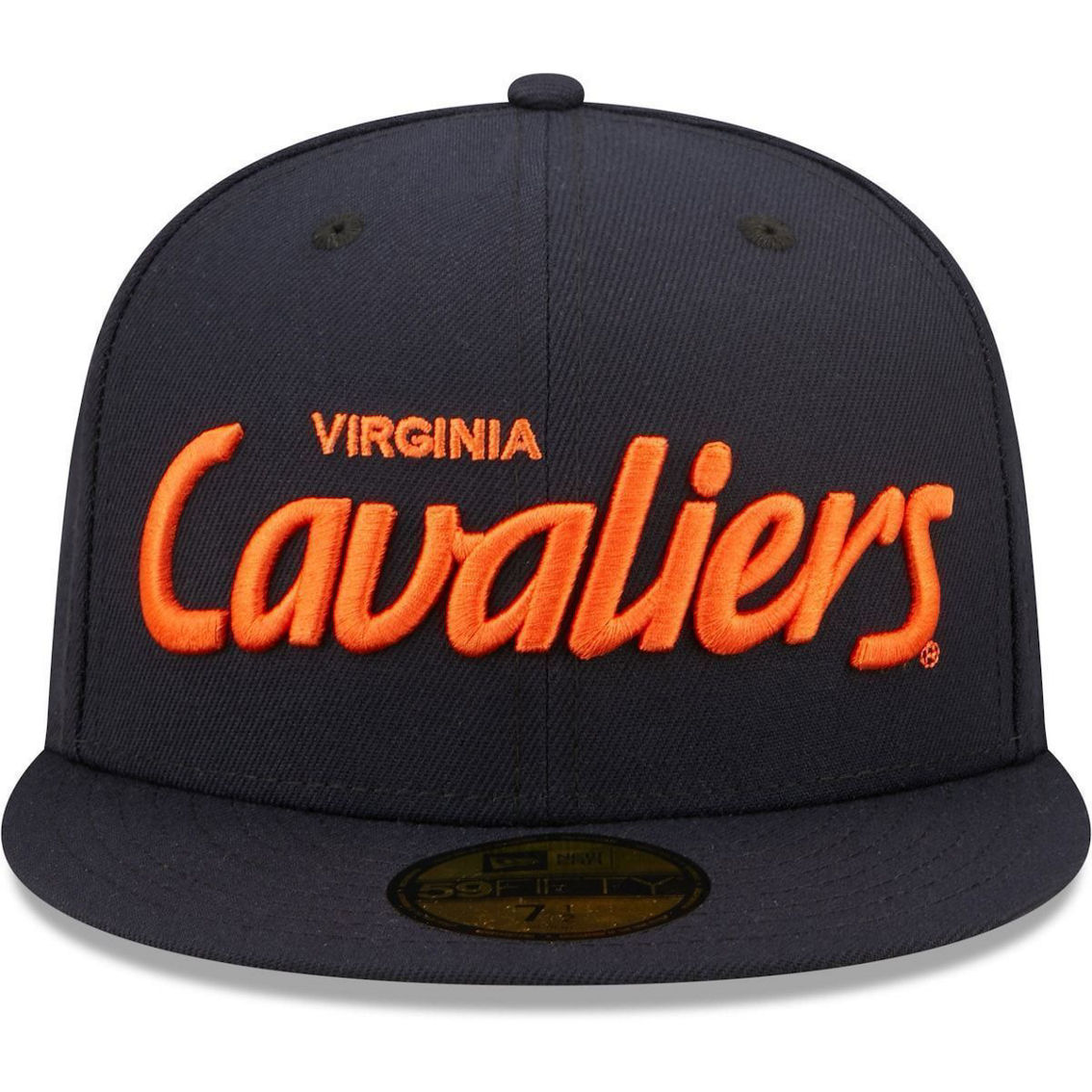 New Era Men's Navy Virginia Cavaliers Script Original 59FIFTY Fitted Hat - Image 3 of 4
