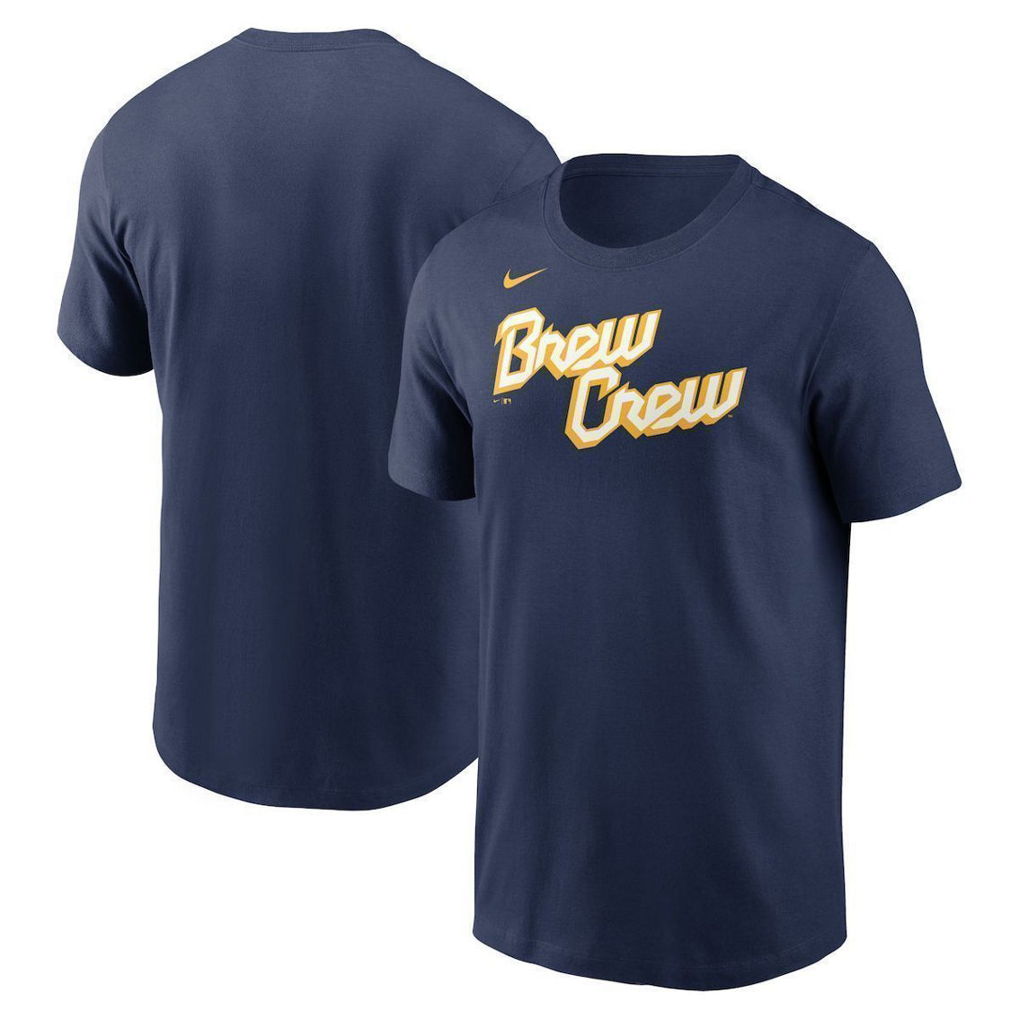 Nike Men's Navy Milwaukee Brewers 2022 City Connect Wordmark T-shirt ...