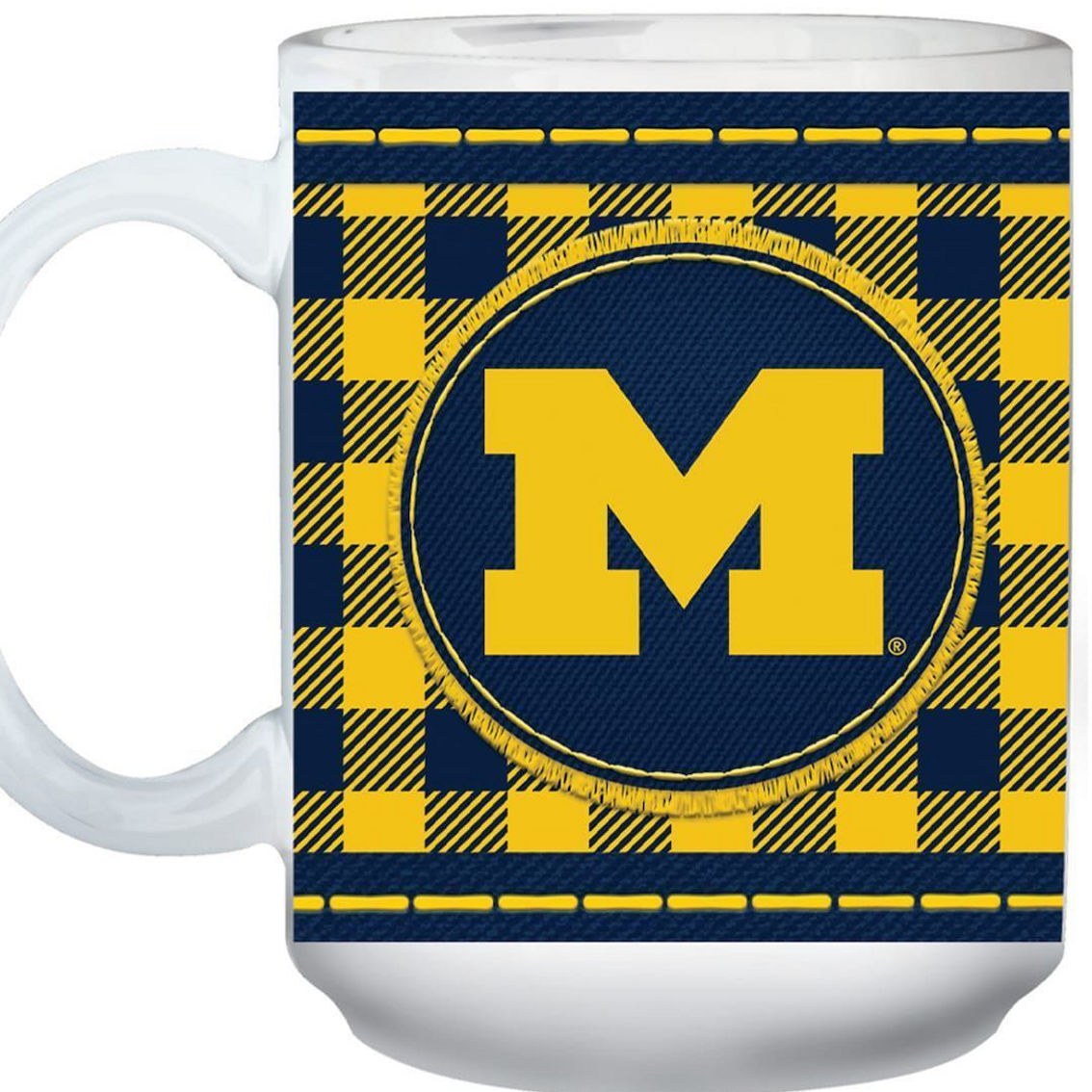 The Memory Company Michigan Wolverines 15oz. Buffalo Plaid Father's Day Mug - Image 3 of 3