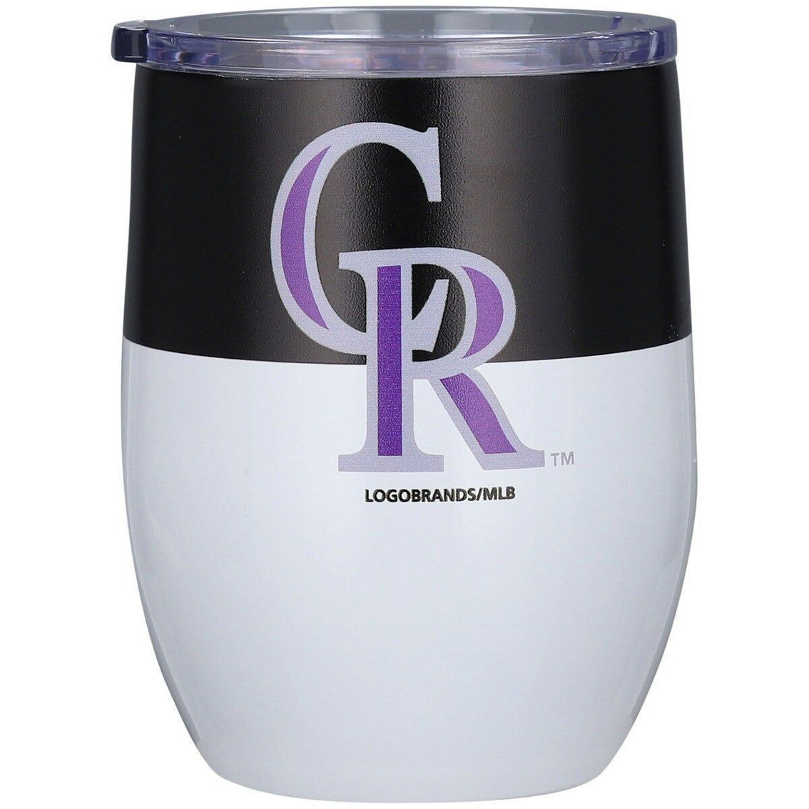 Logo Brands Colorado Rockies 16oz. Colorblock Stainless Steel Curved Tumbler - Image 2 of 3