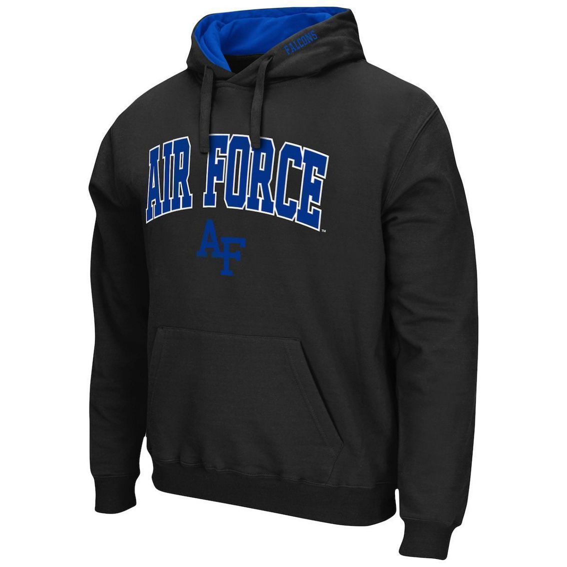 Colosseum Men's Black Air Force Falcons Arch & Logo 3.0 Pullover Hoodie - Image 3 of 4