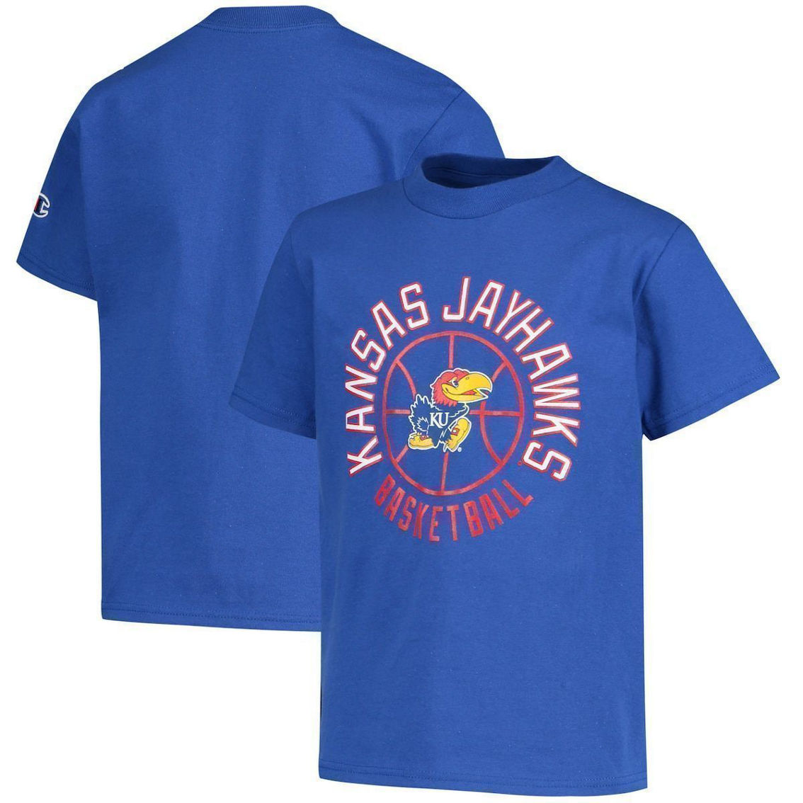 Champion Youth Royal Kansas Jayhawks Basketball T-Shirt - Image 2 of 4