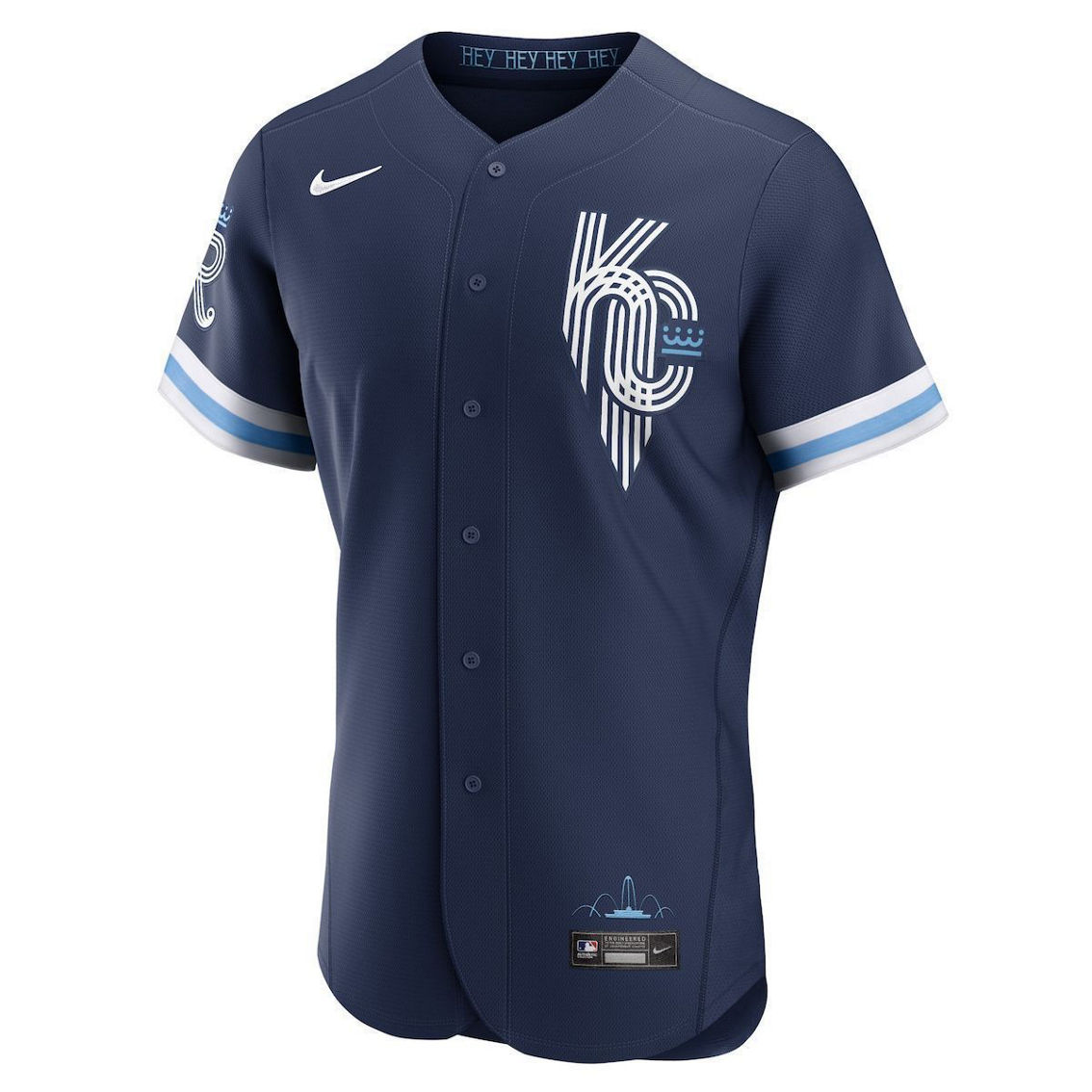 Men's Nike Navy Kansas City Royals 2022 City Connect Authentic Jersey - Image 3 of 4