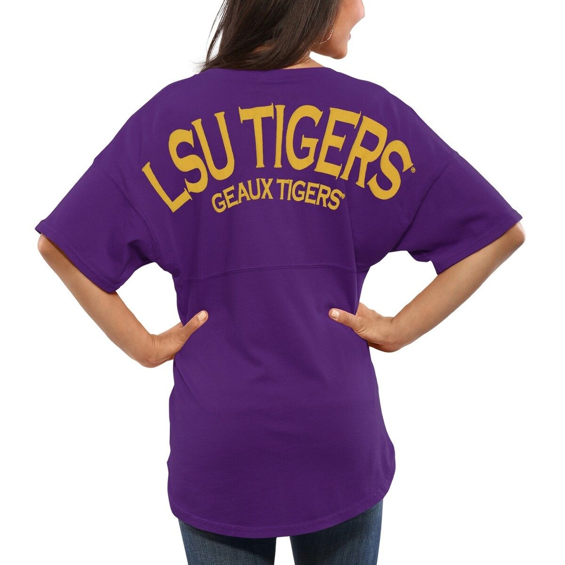Spirit Jersey Women's Purple LSU Tigers Oversized T-Shirt - Image 2 of 4