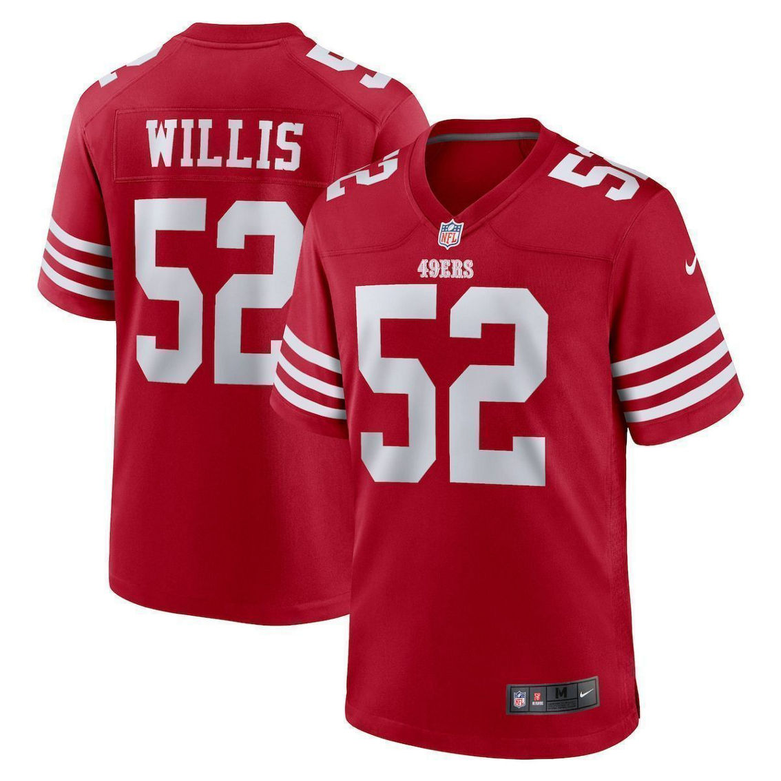 Nike Men's Patrick Willis Scarlet San Francisco 49ers Retired Player Game Jersey - Image 2 of 4