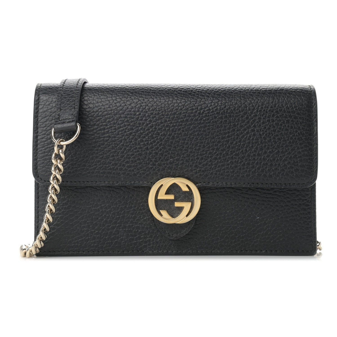 Gucci Marmont Black Dollar Calfskin Leather Interlocking G Bag 615523 ...