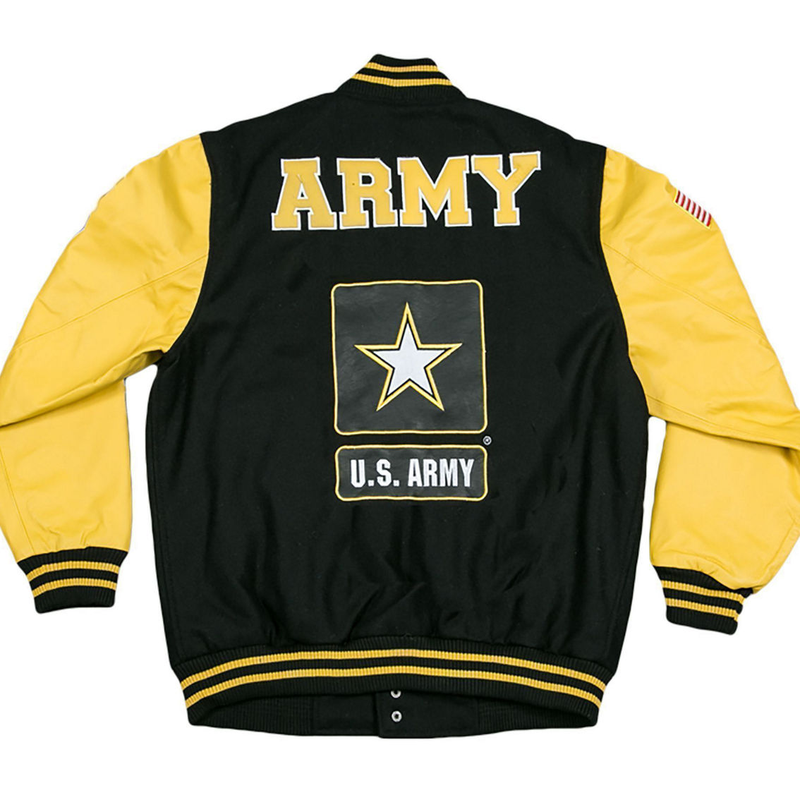 US Army Leather Varsity Jacket - Image 2 of 2