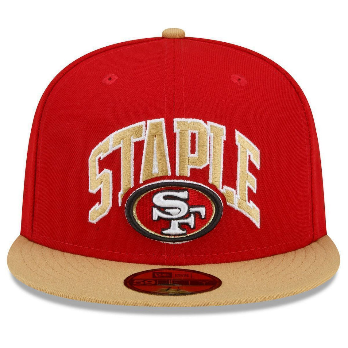 New Era x Staple Men's Scarlet/Gold San Francisco 49ers NFL x Collection 59FIFTY Fitted Hat - Image 3 of 4