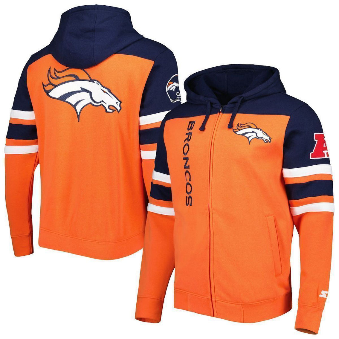 Men's Starter Orange Denver Broncos Extreme Full-zip Hoodie Jacket | Fan  Shop | Sports & Outdoors | Shop The Exchange