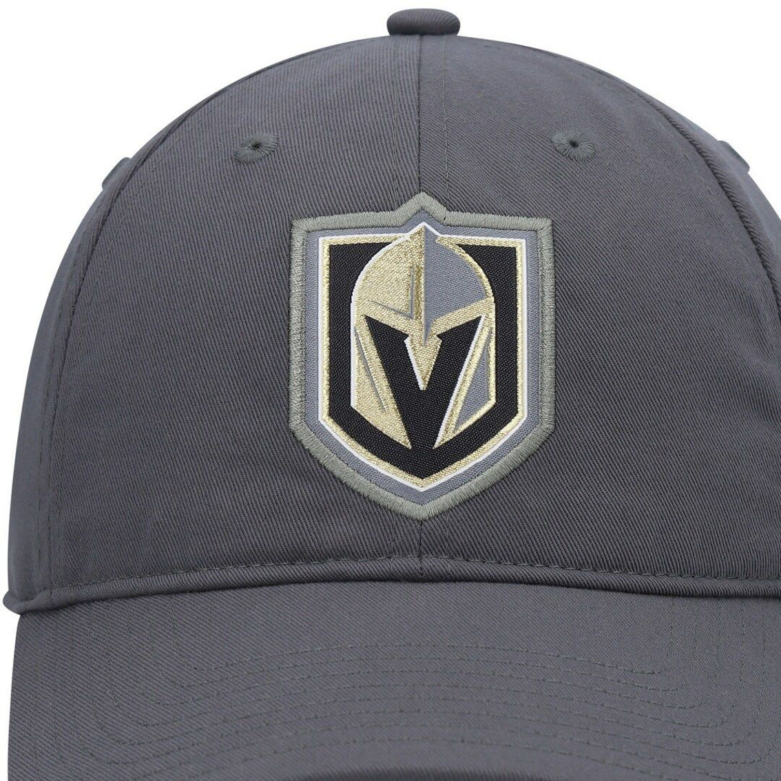adidas Men's Charcoal Vegas Golden Knights Primary Logo Slouch Adjustable Hat - Image 3 of 4