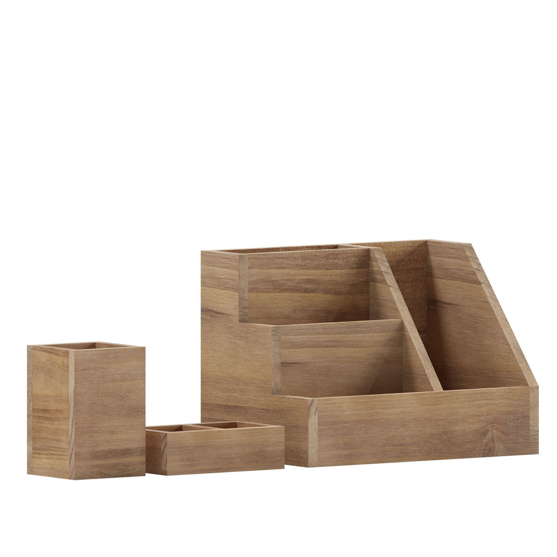 Flash Furniture 3PC Metal and Wood Organizer Set - Image 4 of 5