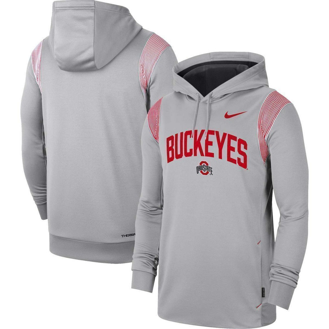 Men's Nike Gray Ohio State Buckeyes 2022 Game Day Sideline Performance Pullover Hoodie - Image 1 of 4