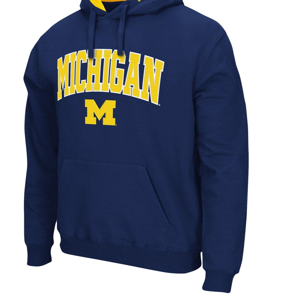 Colosseum Men's Navy Michigan Wolverines Arch & Logo 3.0 Pullover Hoodie - Image 3 of 4