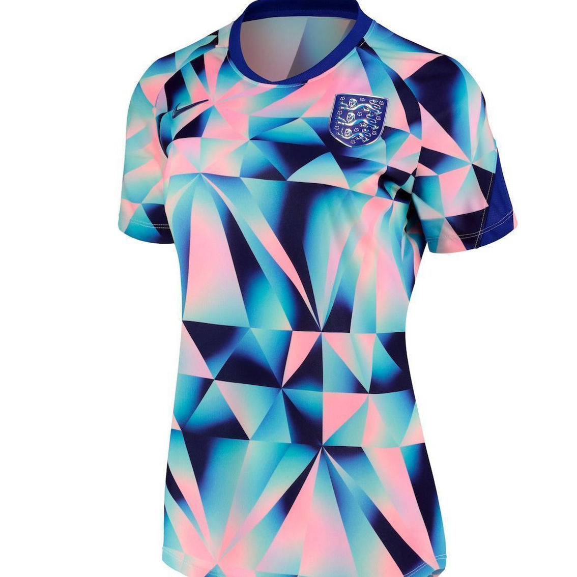 Nike Women's Blue England National Team 2022/23 Pre-Match Home Performance Top - Image 3 of 4