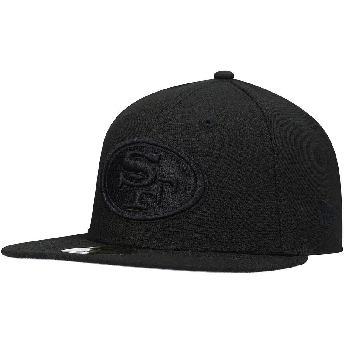 New Era Men's Black San Francisco 49ers Black on Black Low 59FIFTY II Fitted Hat - Image 2 of 4