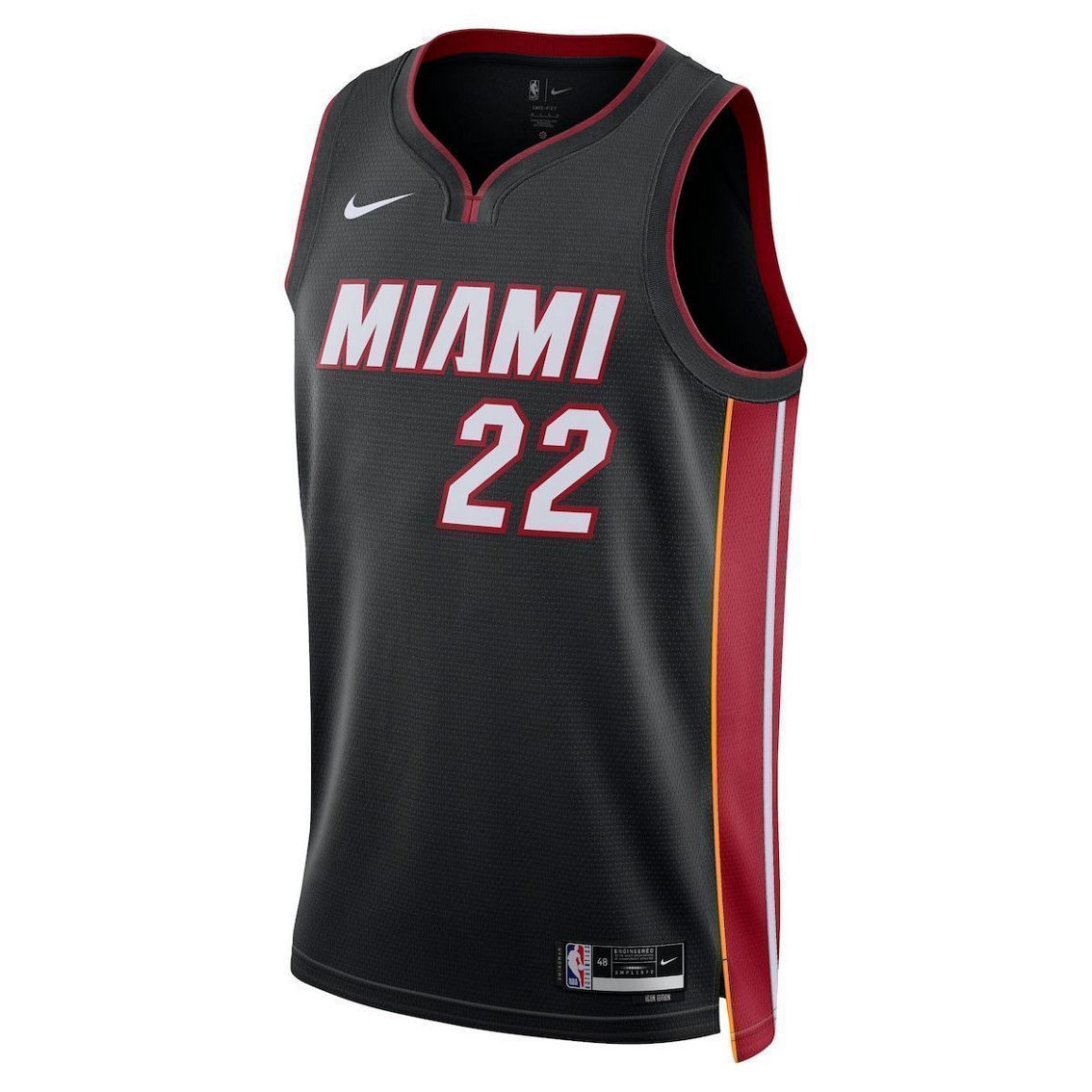 Nike Unisex Jimmy Butler Black Miami Heat Swingman Jersey - Icon Edition - Image 3 of 4