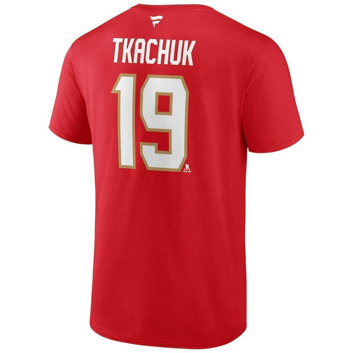 Fanatics Branded Men's Matthew Tkachuk Red Florida Panthers Authentic Stack Name & Number T-Shirt - Image 4 of 4