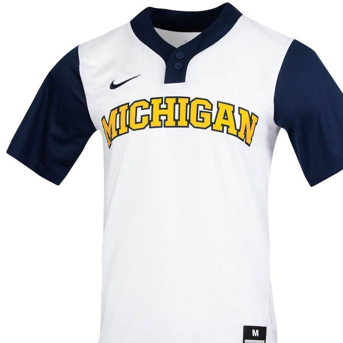 Nike Unisex White Michigan Wolverines Replica Softball Jersey - Image 3 of 4