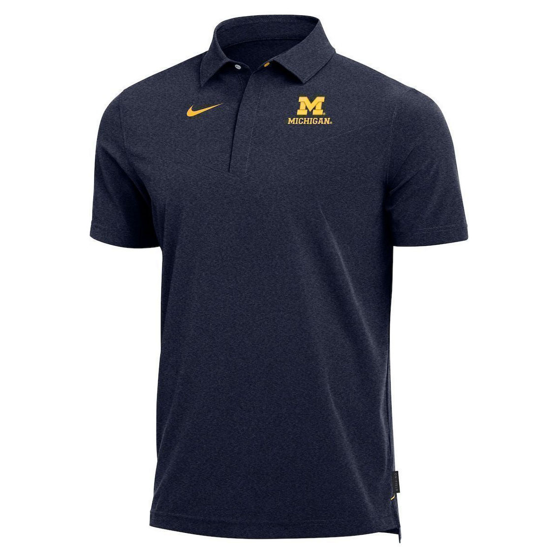 Nike Men's Heathered Navy Michigan Wolverines 2022 Coach Performance Polo - Image 3 of 4