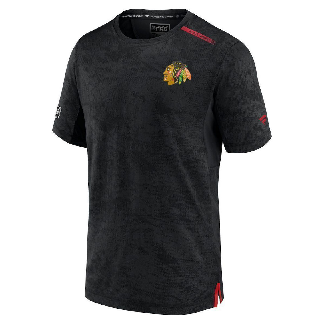 Fanatics Branded Men's Black Chicago Blackhawks Authentic Pro Rink Premium Camo T-Shirt - Image 3 of 4