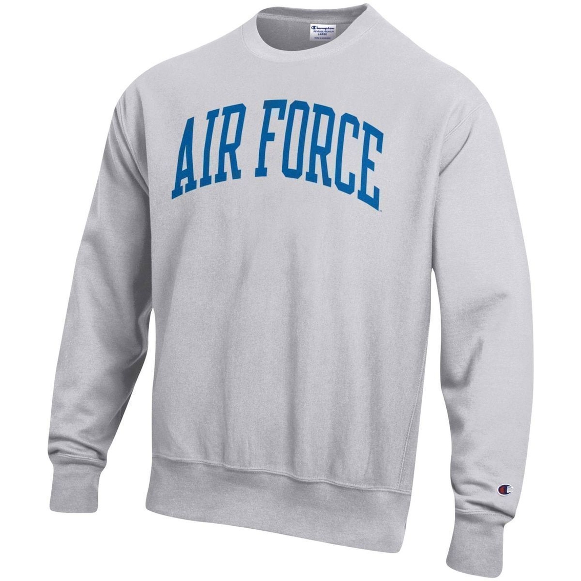 Champion Men's Heathered Gray Air Force Falcons Arch Reverse Weave Pullover Sweatshirt - Image 3 of 4