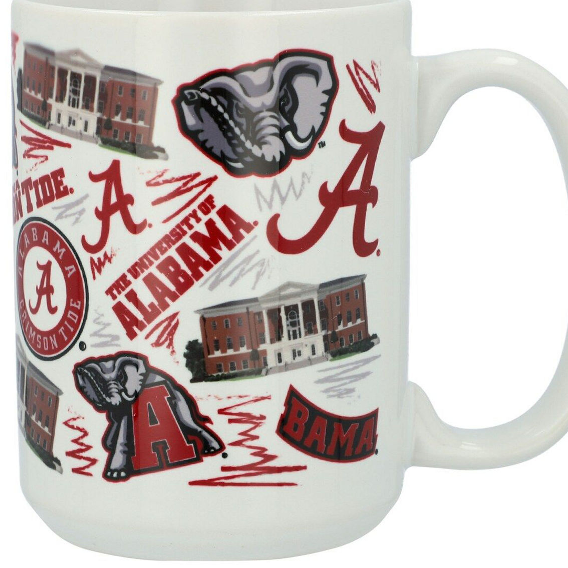 Rare Alabama Crimson Tide Football Coffee Cup Mug in Alabama Locker Room  Roll Tide Souvenir Coffee Cup Mug