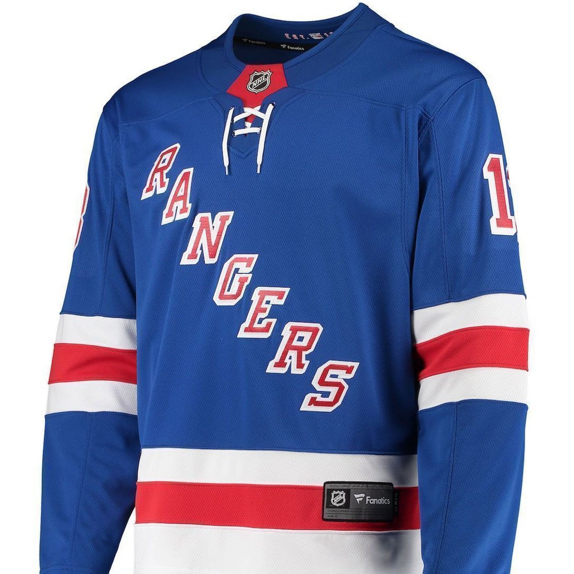 Fanatics Branded Men's Alexis Lafrenière Blue New York Rangers Premier Breakaway Player Jersey - Image 3 of 4