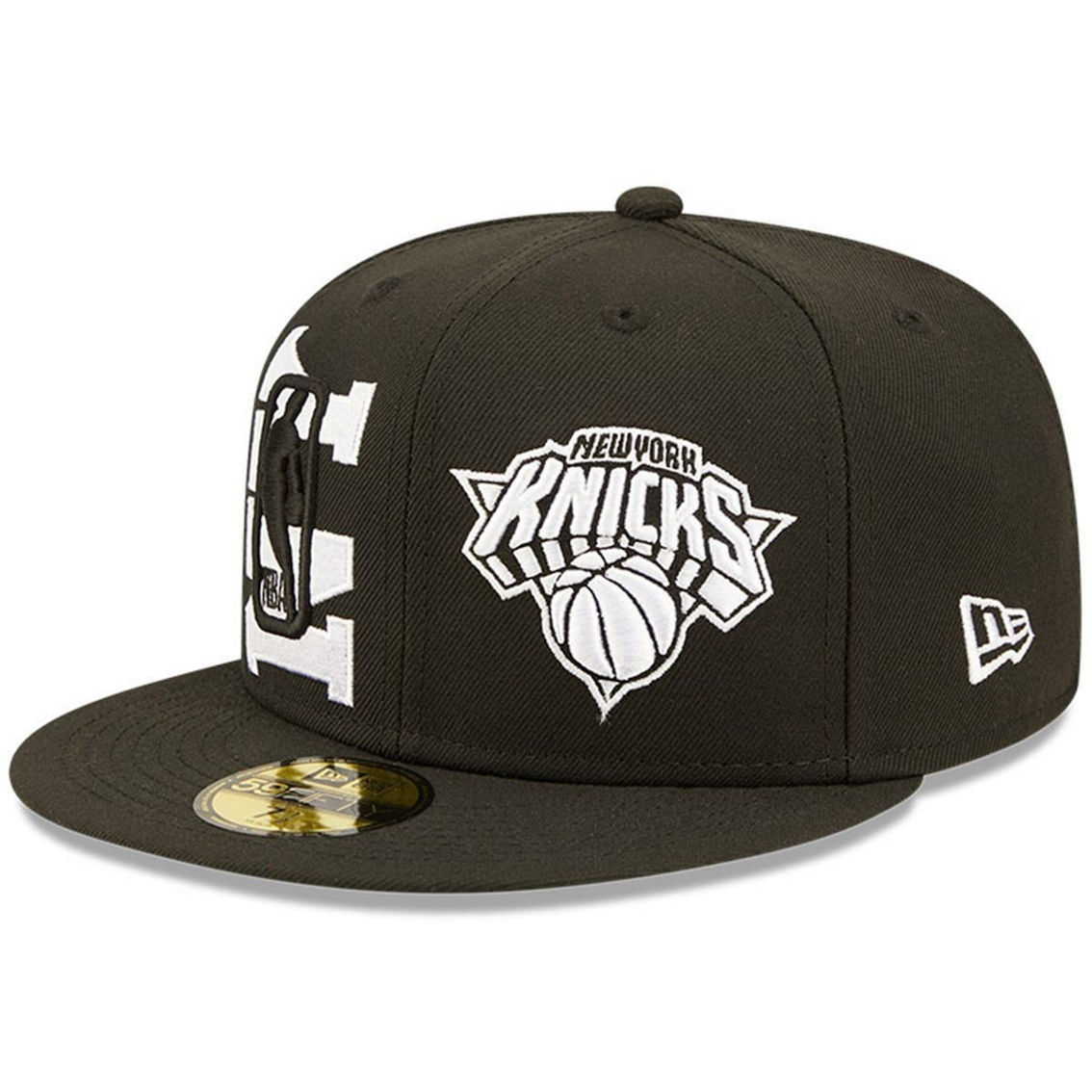 New Era Men's Black/White New York Knicks 2022 NBA Draft 59FIFTY Fitted Hat - Image 2 of 4
