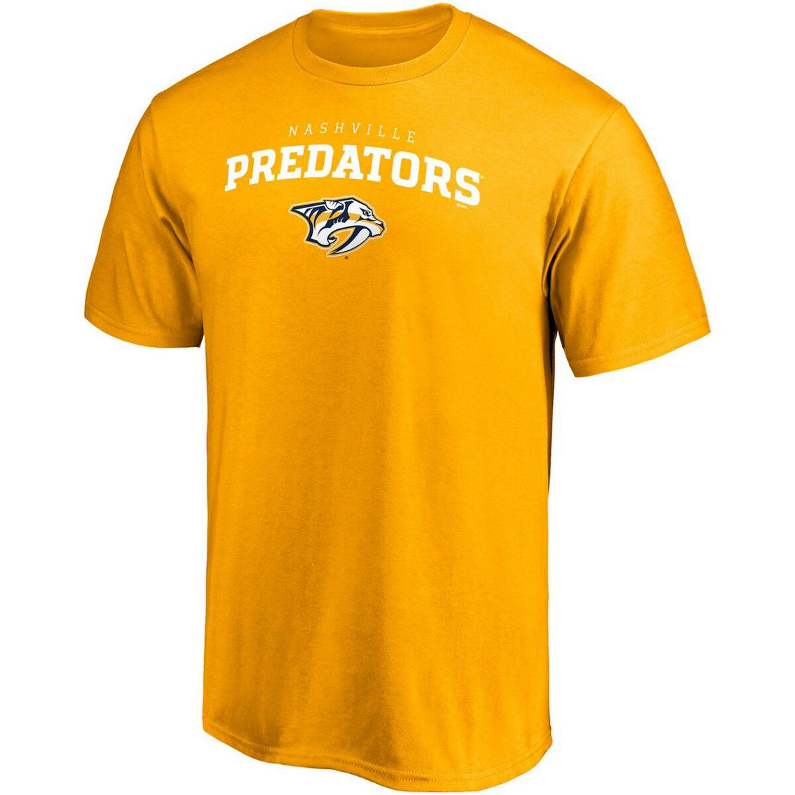 Fanatics Branded Men's Gold Nashville Predators Team Logo Lockup T-Shirt - Image 3 of 4