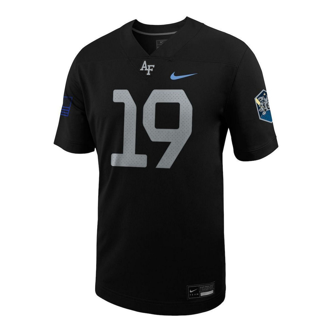 Nike Men's #19 Black Air Force Falcons Space Force Rivalry Alternate Game Football Jersey - Image 3 of 4