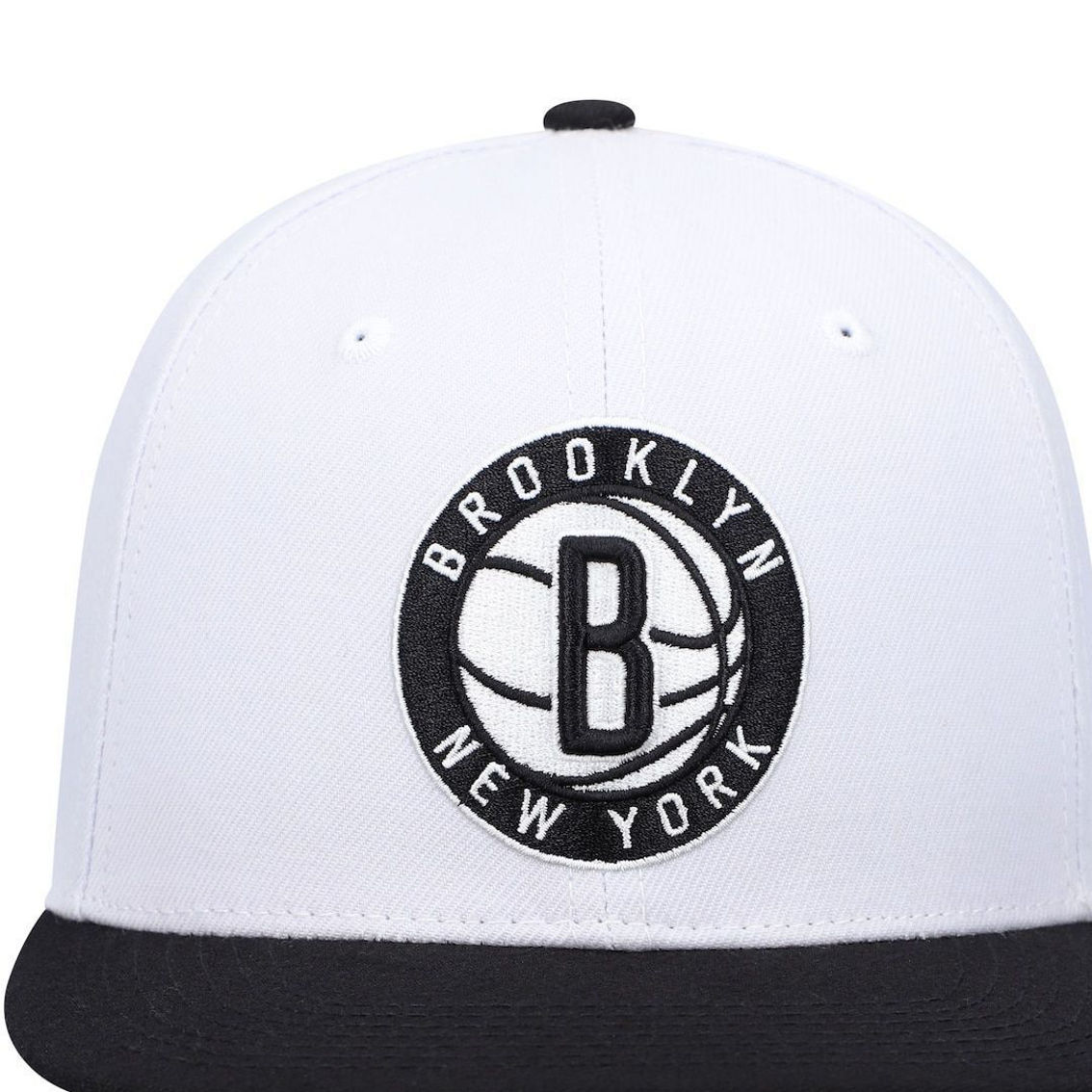 '47 Men's White/Black Brooklyn Nets Two-Tone No Shot Captain Snapback Hat - Image 3 of 4