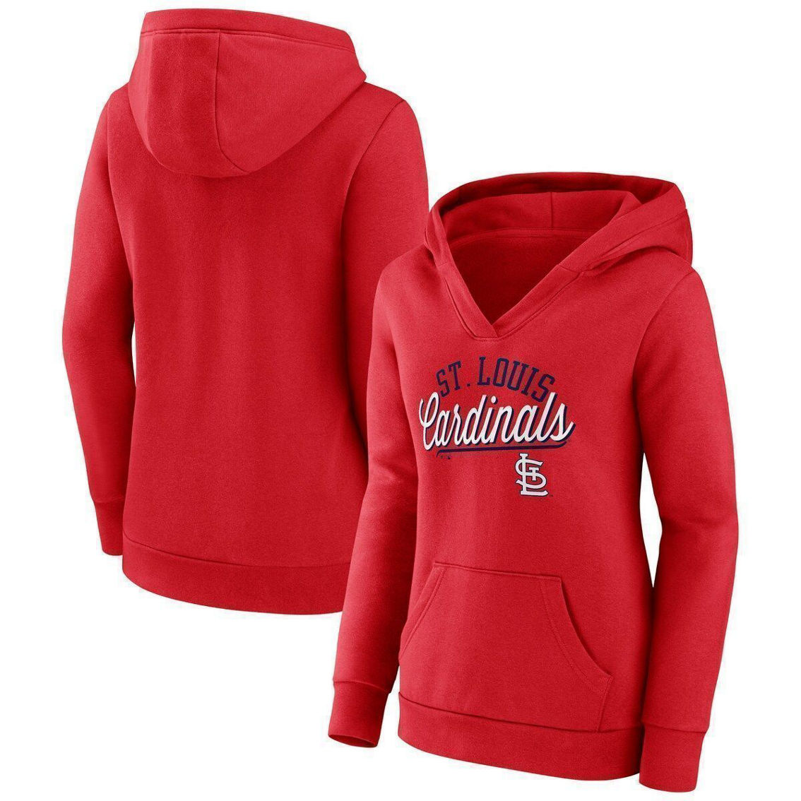 Fanatics Branded Women's Red St. Louis Cardinals Simplicity Crossover  V-neck Pullover Hoodie, Fan Shop