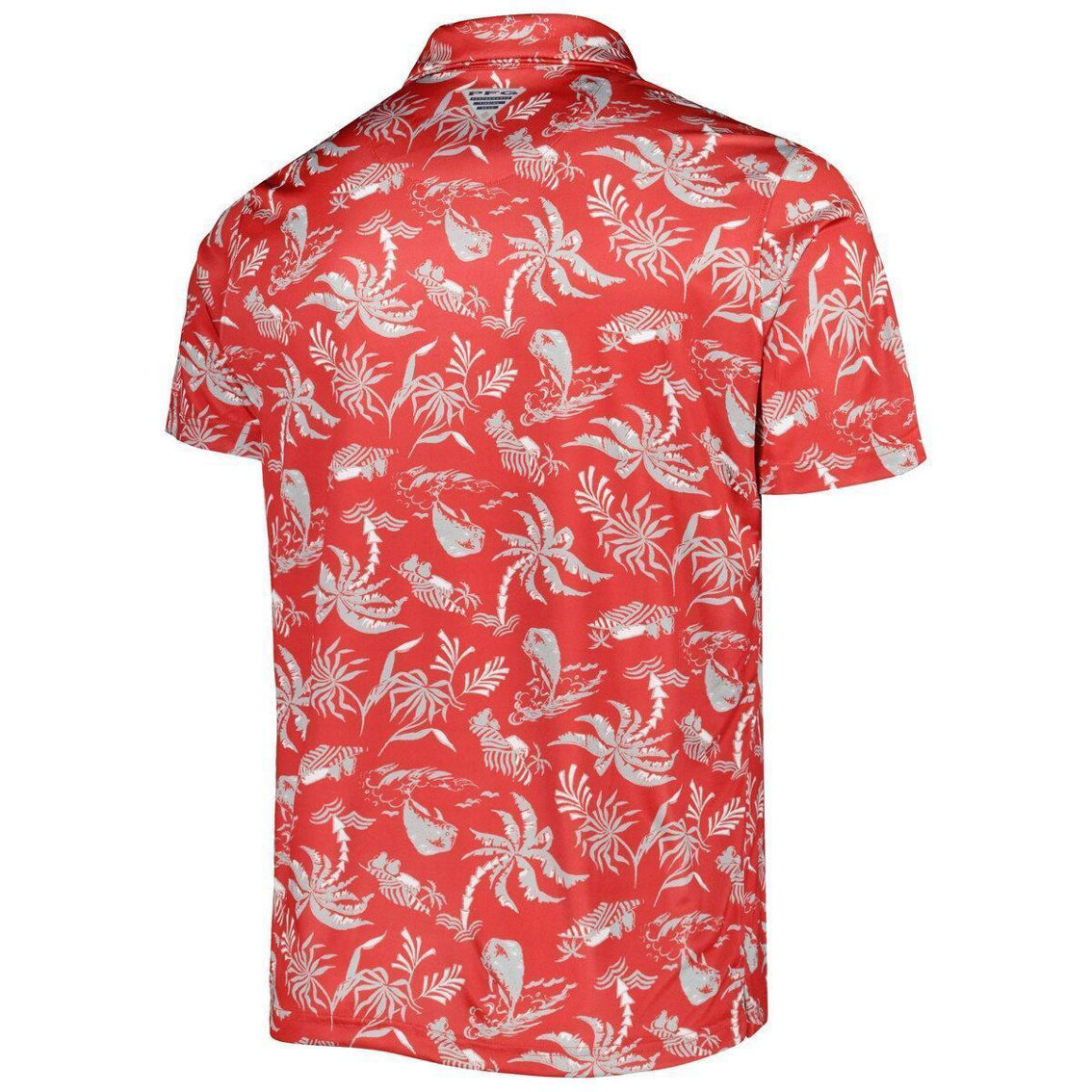Columbia Men's Scarlet Ohio State Buckeyes Super Terminal Tackle Omni-Shade Polo - Image 4 of 4