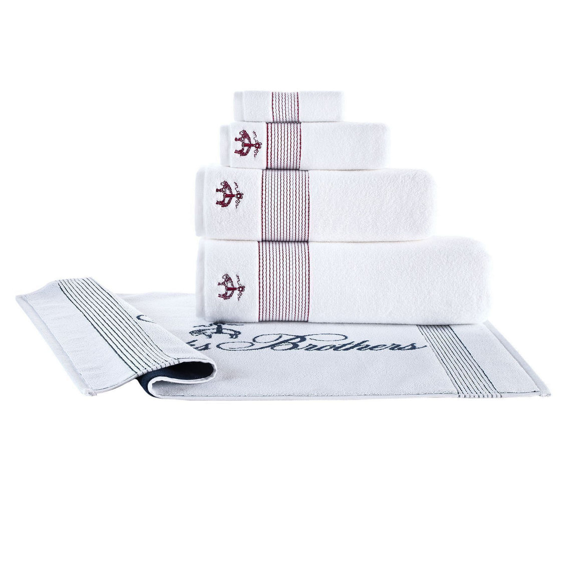 Brooks Brothers Rope Stripe Border Wash Towel | Bath | Household | Shop ...
