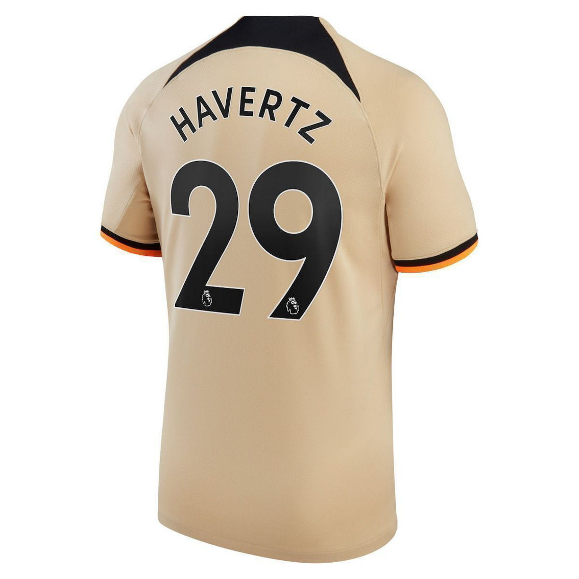 Nike Youth Kai Havertz Gold Chelsea 2022/23 Third Replica Player Jersey - Image 4 of 4
