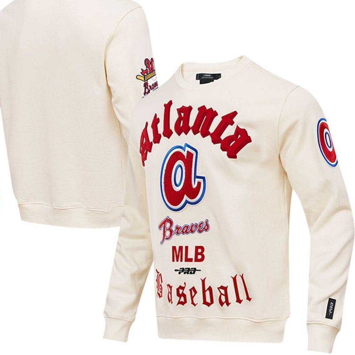 Pro Standard Men's Cream Atlanta Braves Cooperstown Collection Retro Old  English Pullover Sweatshirt, Fan Shop
