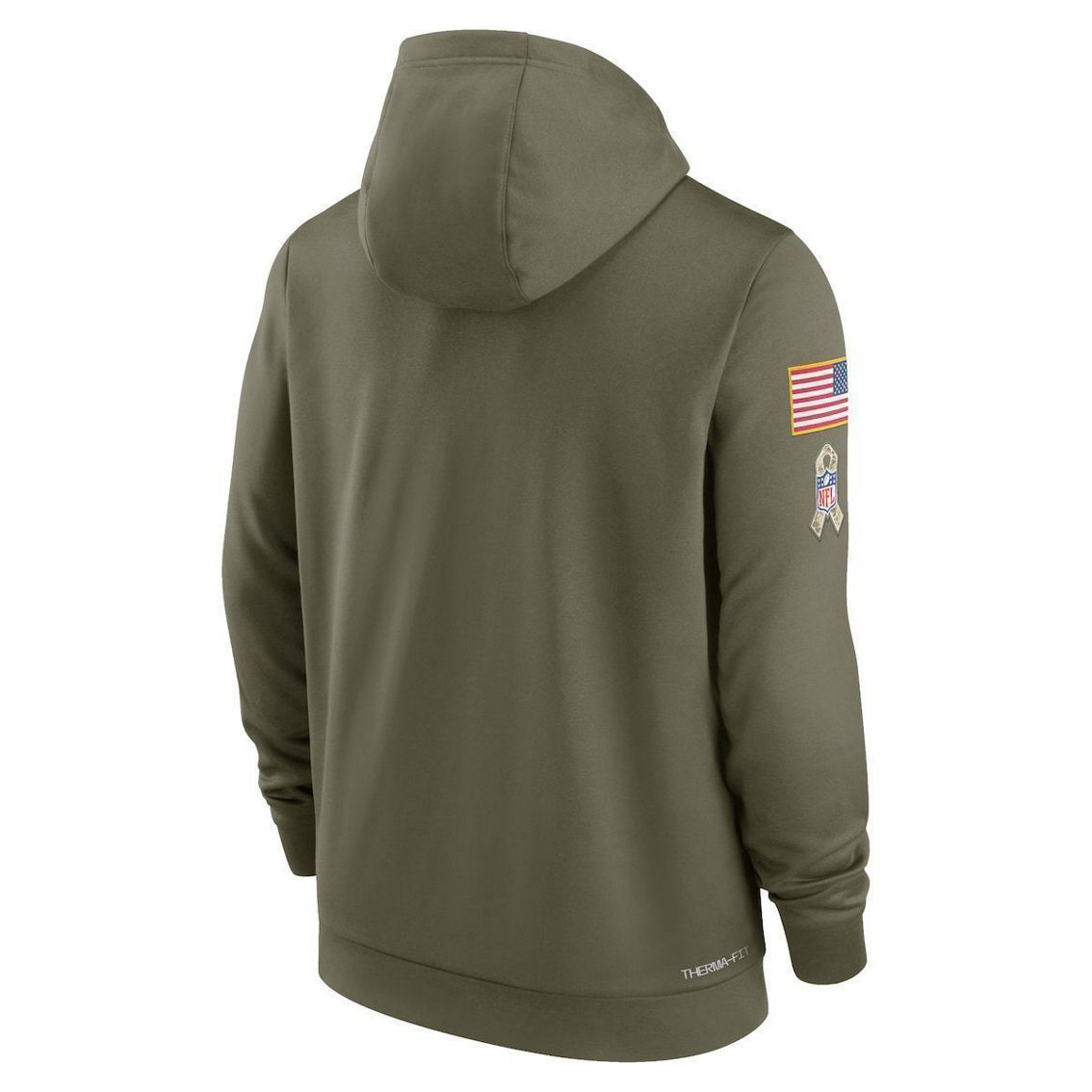 Men's Nike Olive Green Bay Packers 2022 Salute to Service Therma Performance Pullover Hoodie - Image 4 of 4