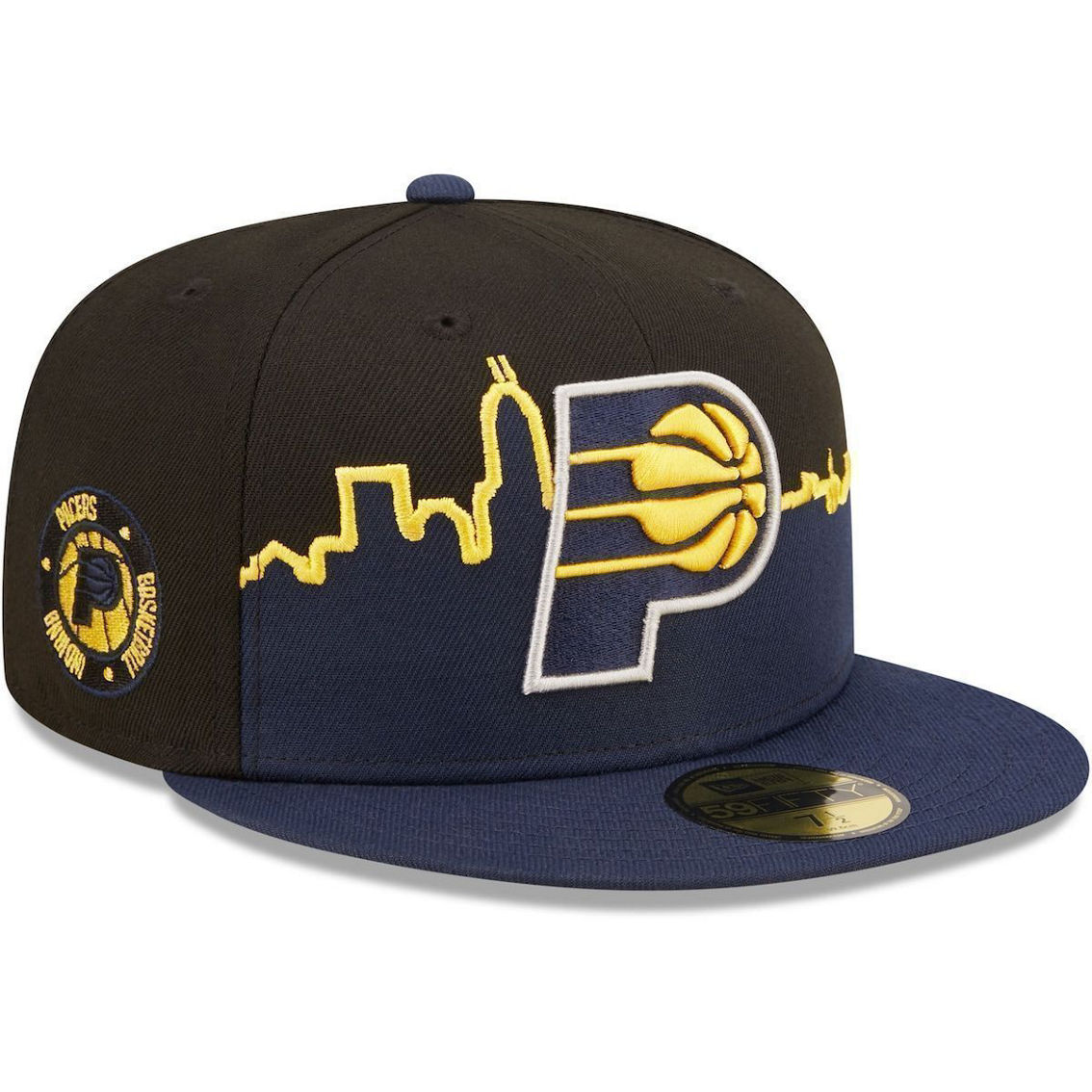 New Era Men's Navy/Black Indiana Pacers 2022 Tip-Off 59FIFTY Fitted Hat - Image 2 of 4