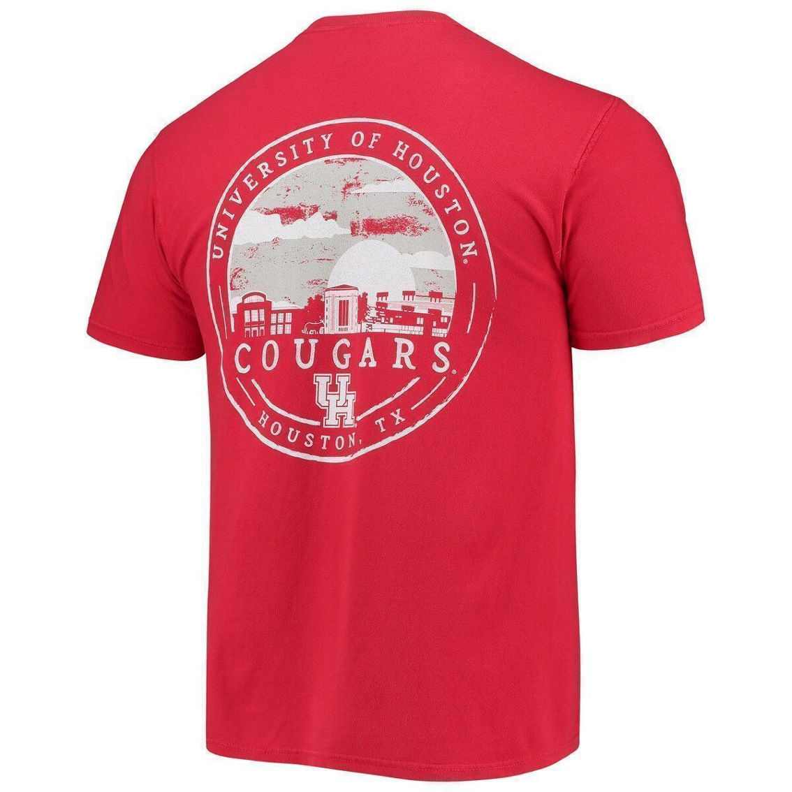 Image One Men's Red Houston Cougars Circle Campus Scene T-Shirt - Image 4 of 4