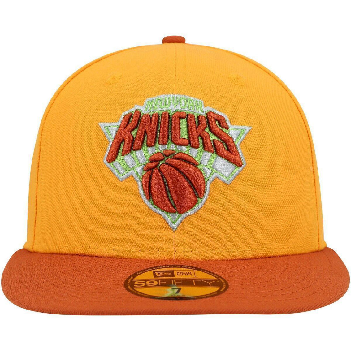 New Era Men's Gold/rust New York Knicks 59fifty Fitted Hat, Fan Shop