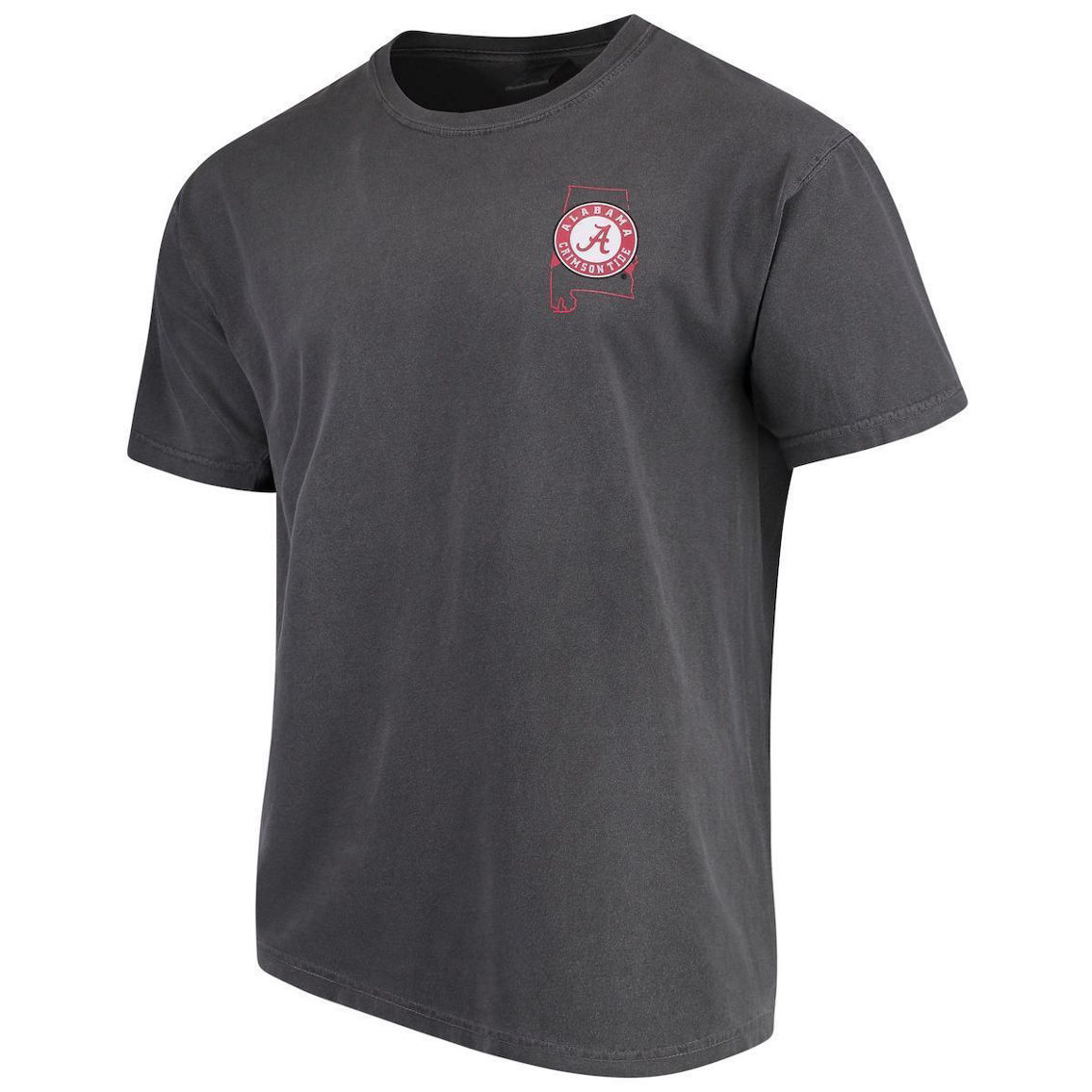 Image One Men's Gray Alabama Crimson Tide Flag Local Comfort Color T-Shirt - Image 3 of 4