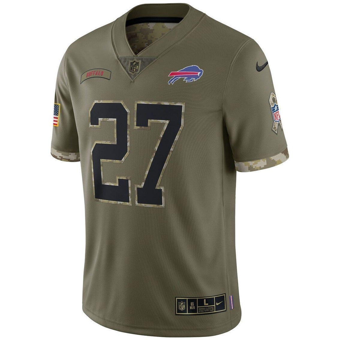 Nike Men's Tre'Davious White Olive Buffalo Bills 2022 Salute To Service Limited Jersey - Image 3 of 4