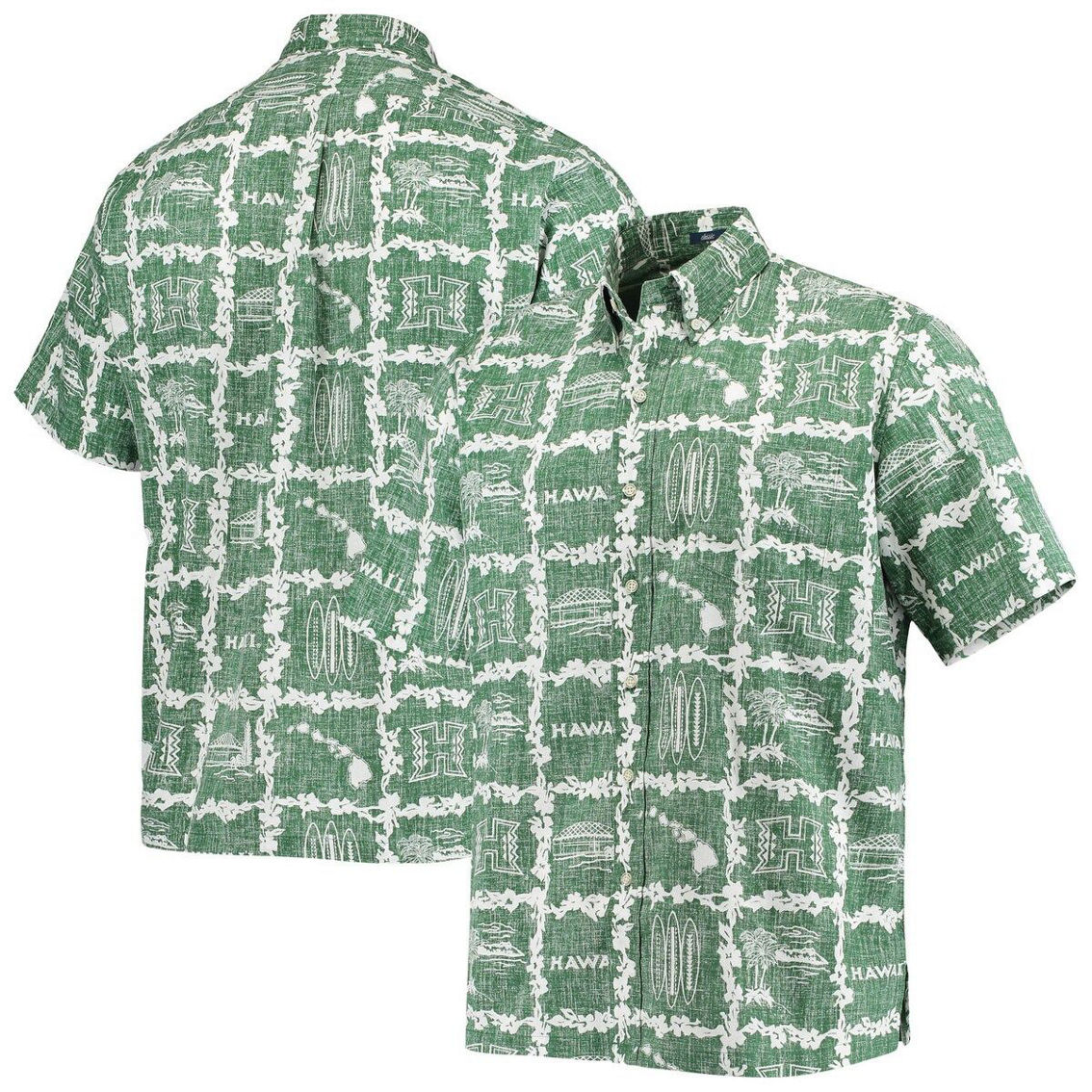 Reyn Spooner Men's Green Hawaii Warriors Classic Button-Down Shirt - Image 2 of 4